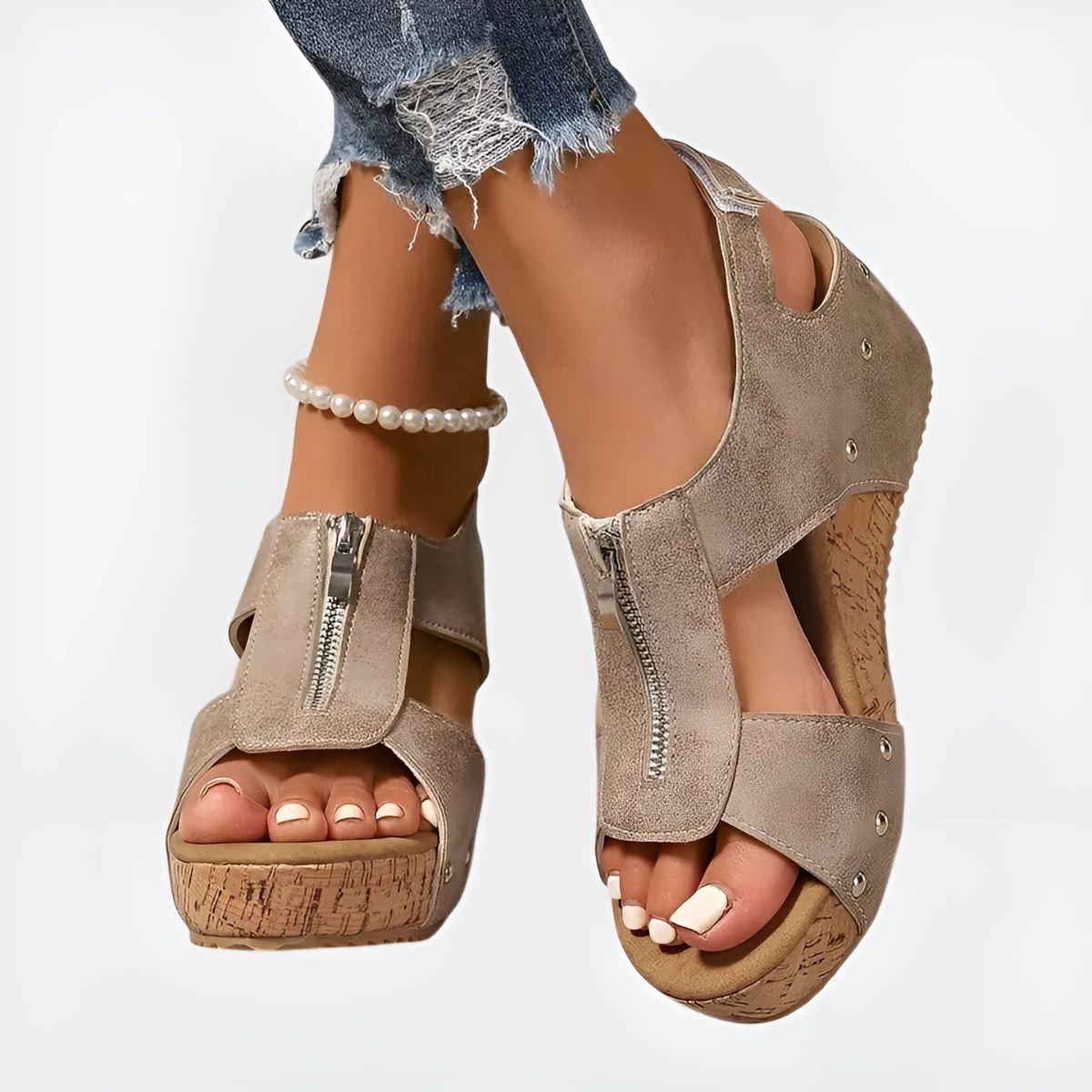 Ashlyn™ | Comfort Zip Sandals