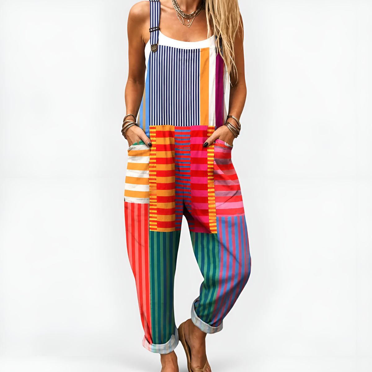 Briselle™ | Effortless Color Print Overalls