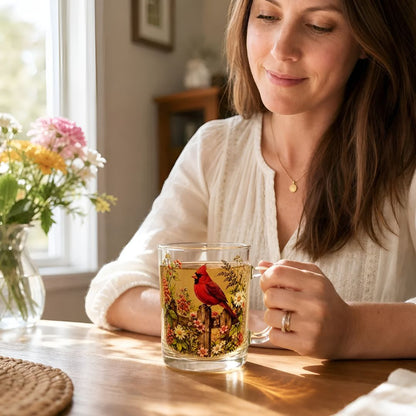 Floréa™ | Tasse en Verre Fleurie