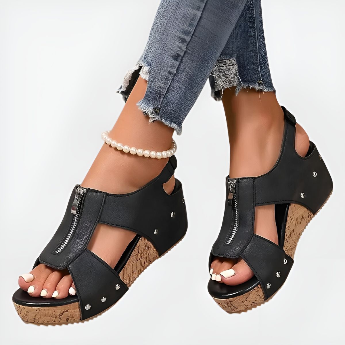 Ashlyn™ | Comfort Zip Sandals
