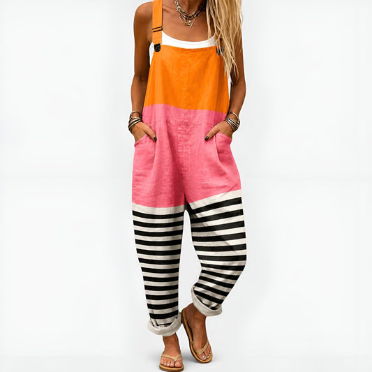 Briselle™ | Effortless Stripes Print Overalls