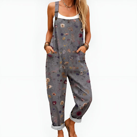 Briselle™ | Effortless Flora Print Overalls