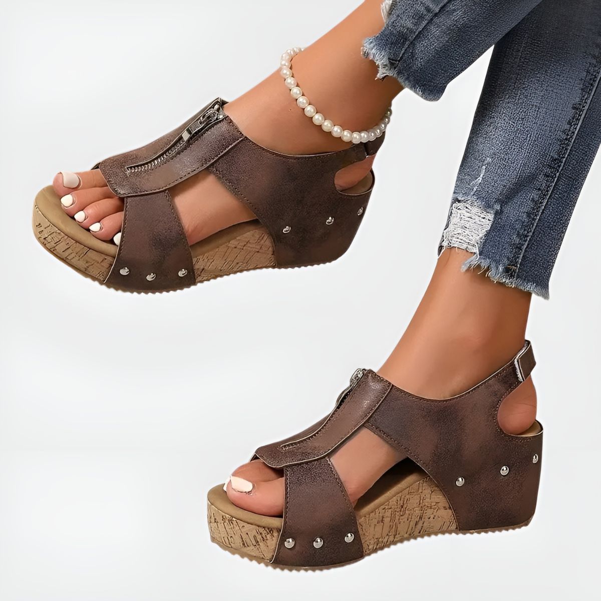 Ashlyn™ | Comfort Zip Sandals