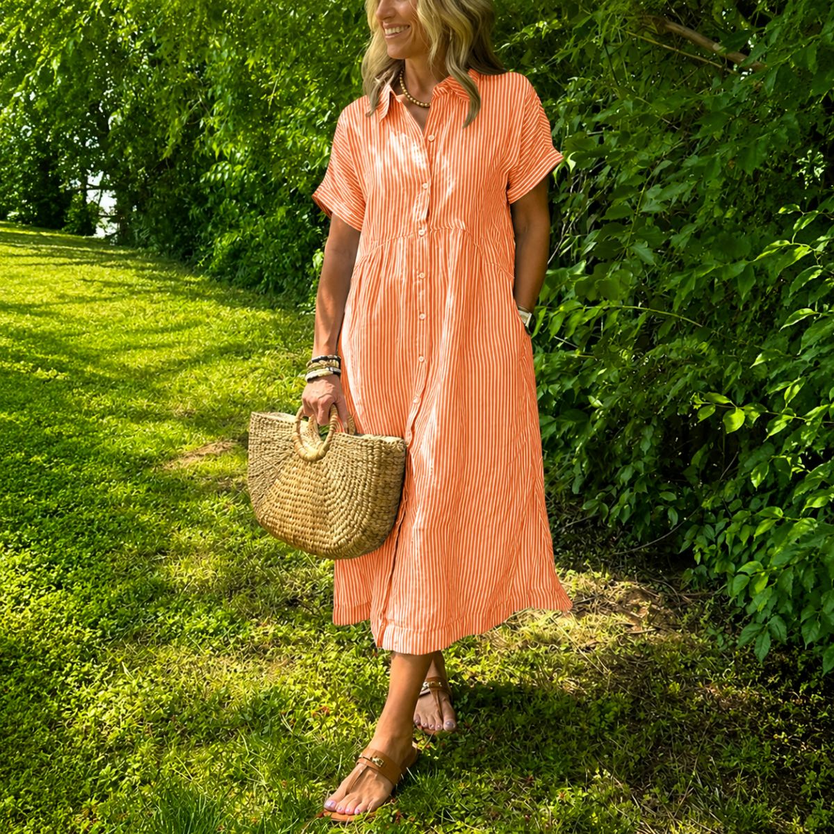 Mirellia™ | Striped Maxi Dress