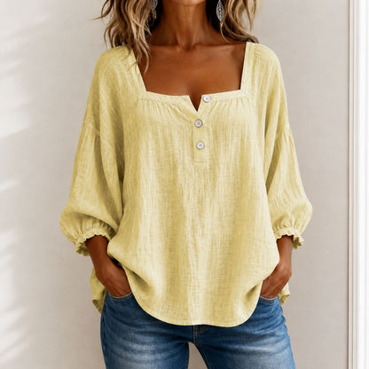Eveloria™ | Graceful Square-Neck Blouse