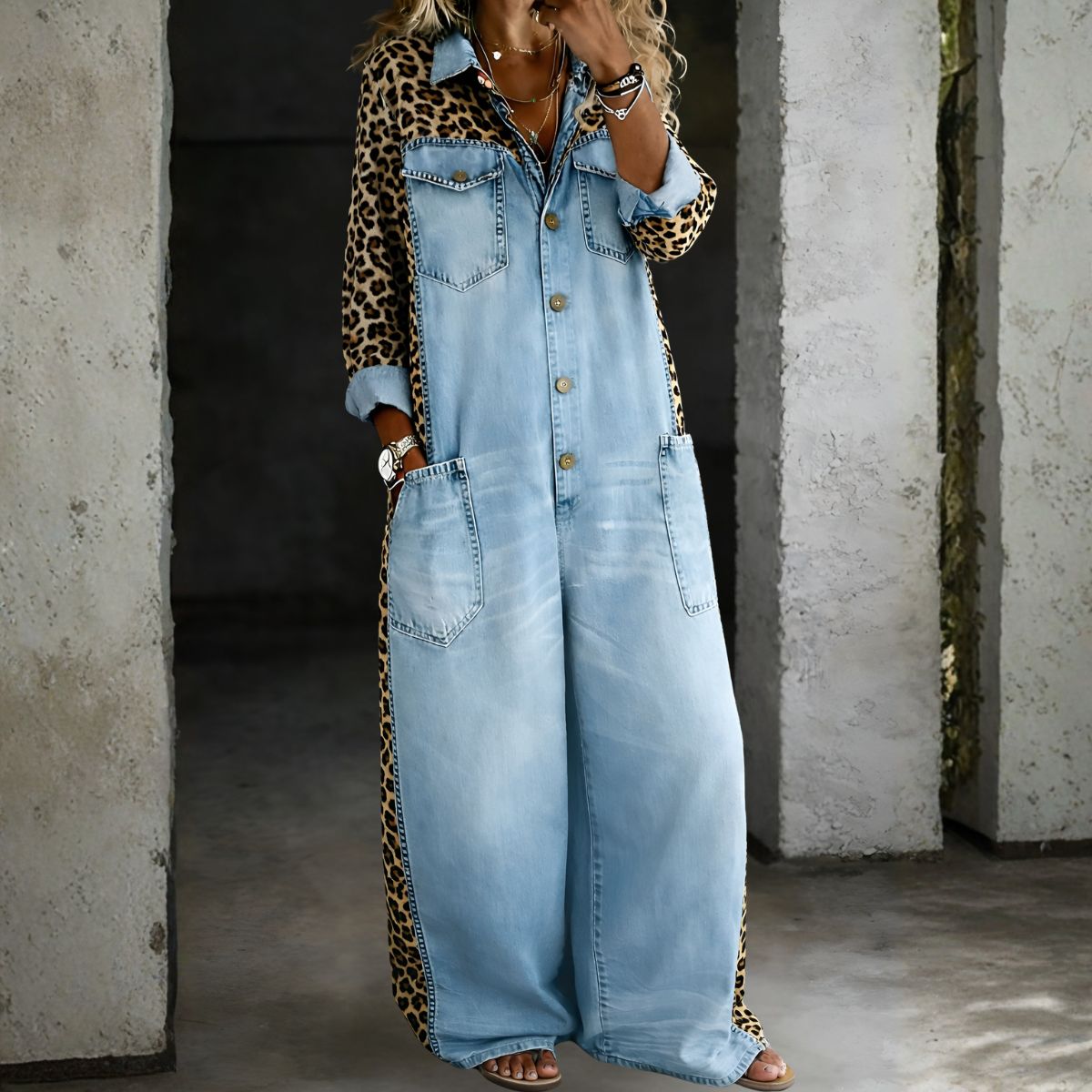 Harlowyn™ | Relaxed Denim Jumpsuit
