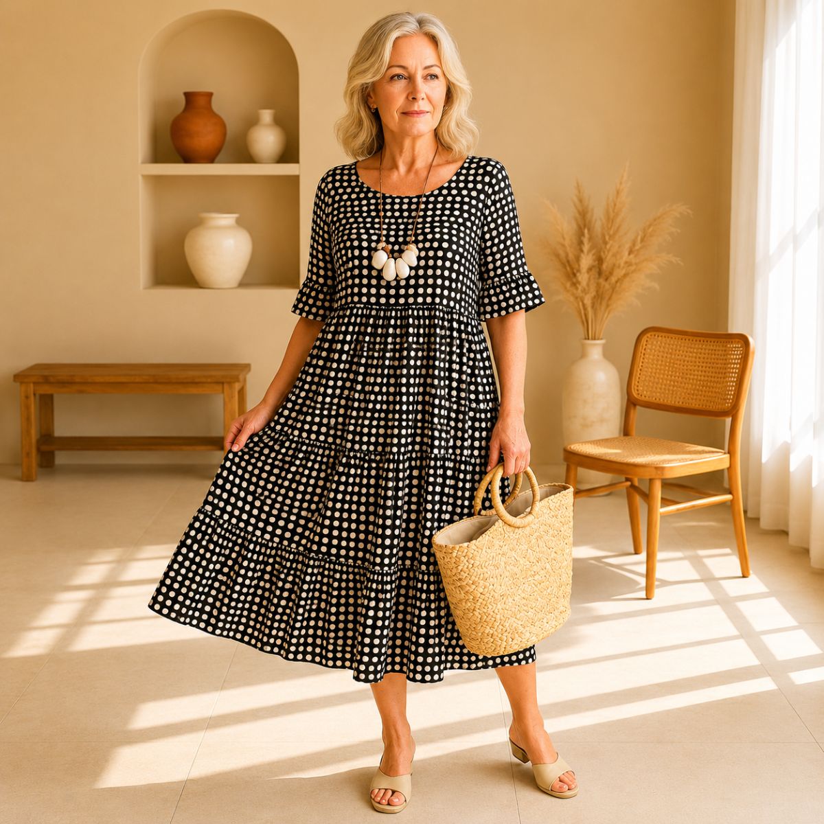 Elowyne™ | Breezy Midi Dress