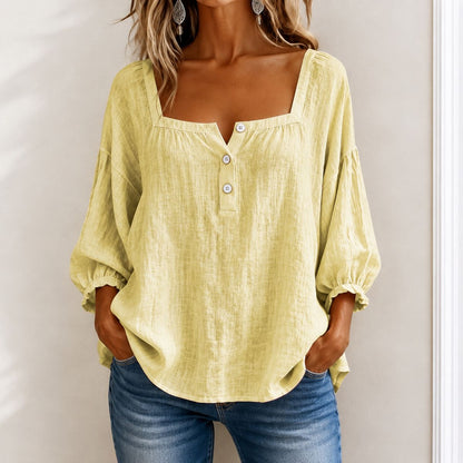 Eveloria™ | Graceful Square-Neck Blouse