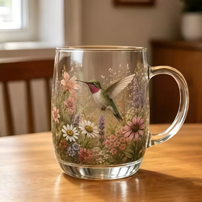 Floréa™ | Tasse en Verre Fleurie