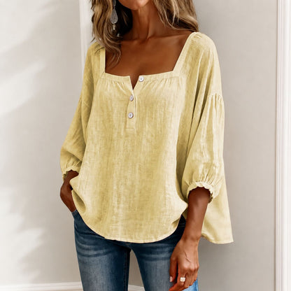 Eveloria™ | Graceful Square-Neck Blouse