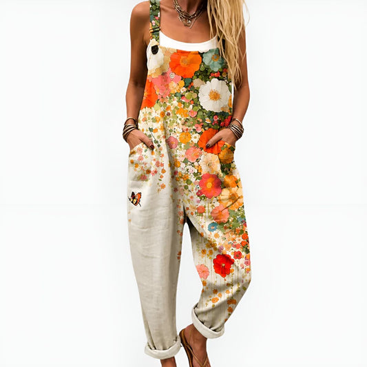 Briselle™ | Effortless Forest Print Overalls
