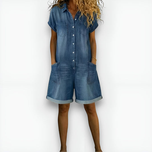 Delaney™ | Washed Denim Overall