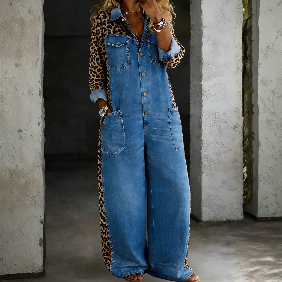 Harlowyn™ | Relaxed Denim Jumpsuit