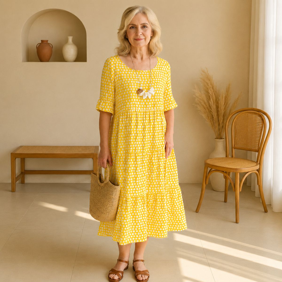 Elowyne™ | Breezy Midi Dress