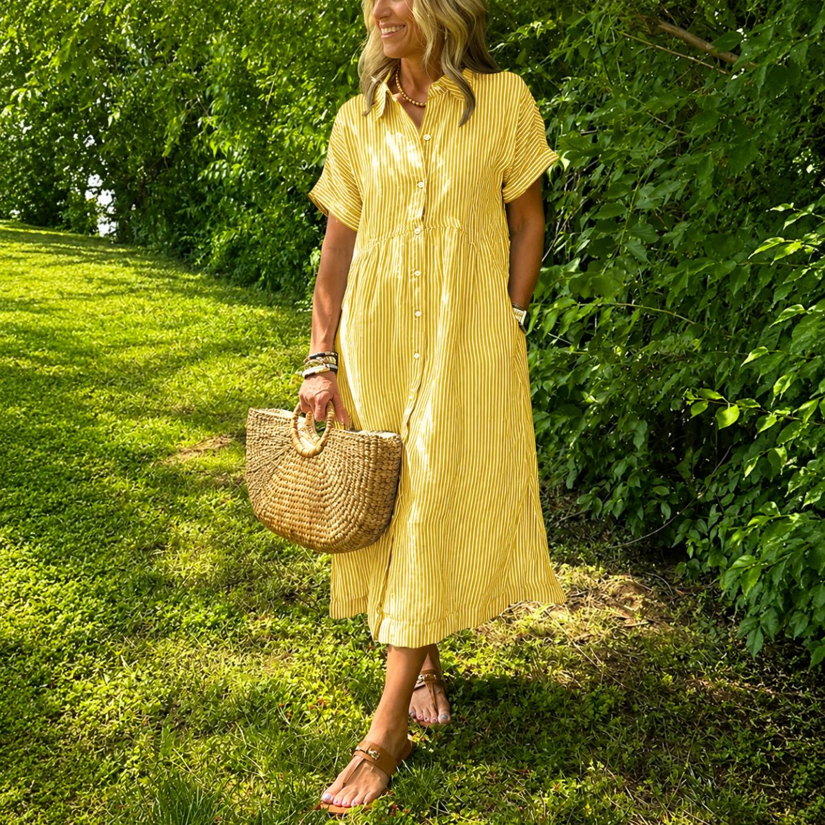 Mirellia™ | Striped Maxi Dress