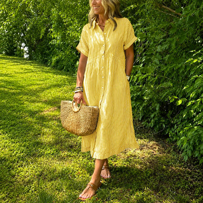 Mirellia™ | Striped Maxi Dress