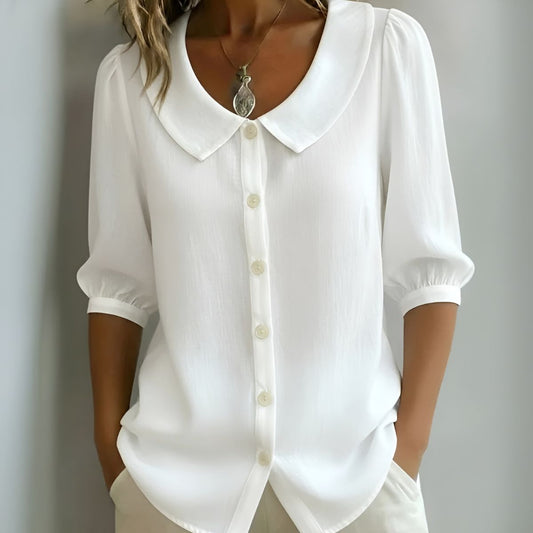 Evelyn™ | Plain Casual Blouse