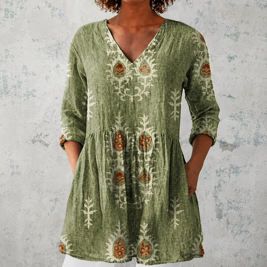 Savara™ | Green Longline Blouse