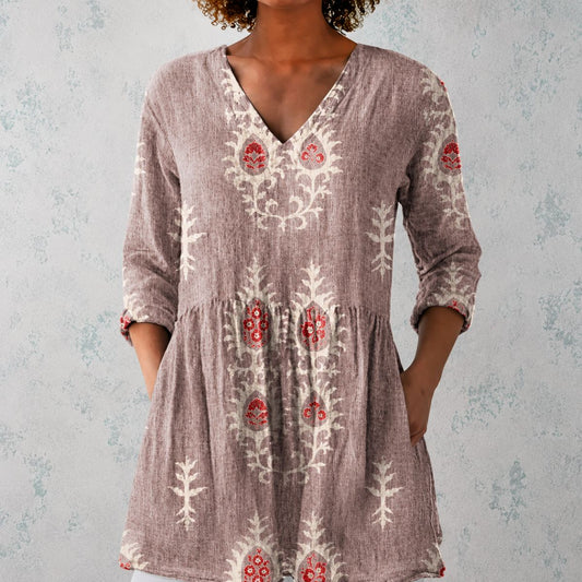 Savara™ | Pink Longline Blouse