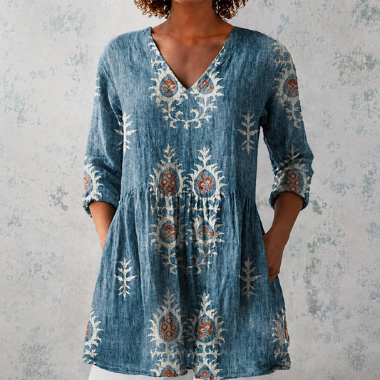 Savara™ | Blue Longline Blouse