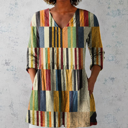 Savara™ | Striped Longline Blouse