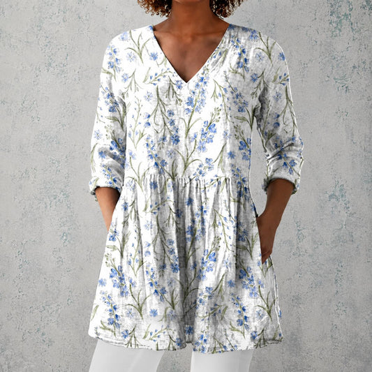 Savara™ | White Longline Blouse
