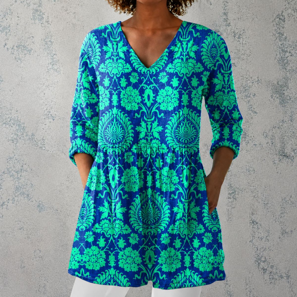 Savara™ | Teal Longline Blouse