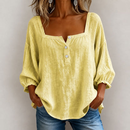 Eveloria™ | Graceful Square-Neck Blouse
