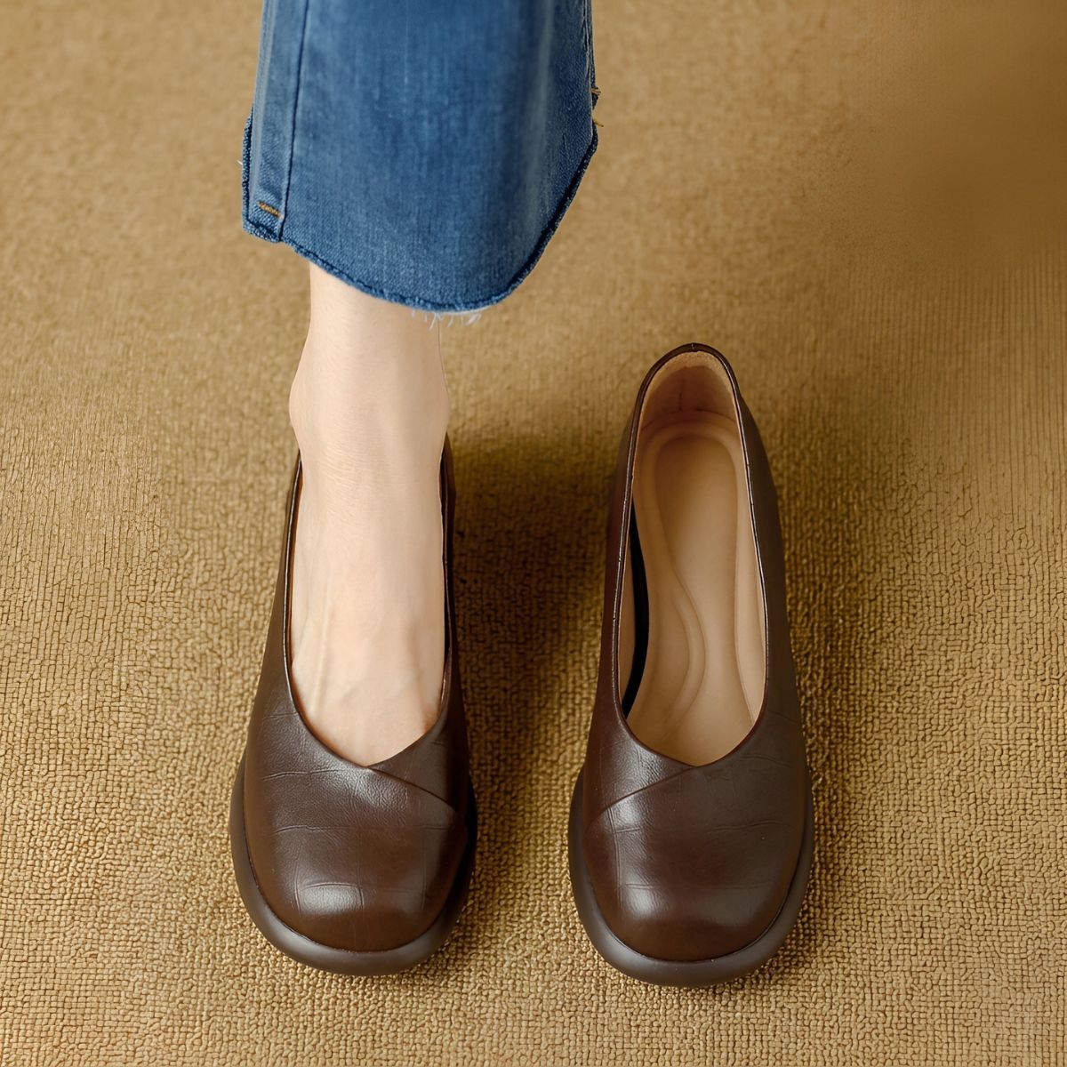 Elovaire™ | Sculpted Leather Heels